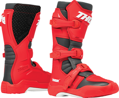 Thor Youth Blitz XR Boots - Red/Charcoal