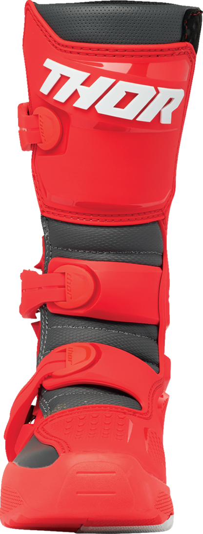 Thor Youth Blitz XR Boots - Red/Charcoal