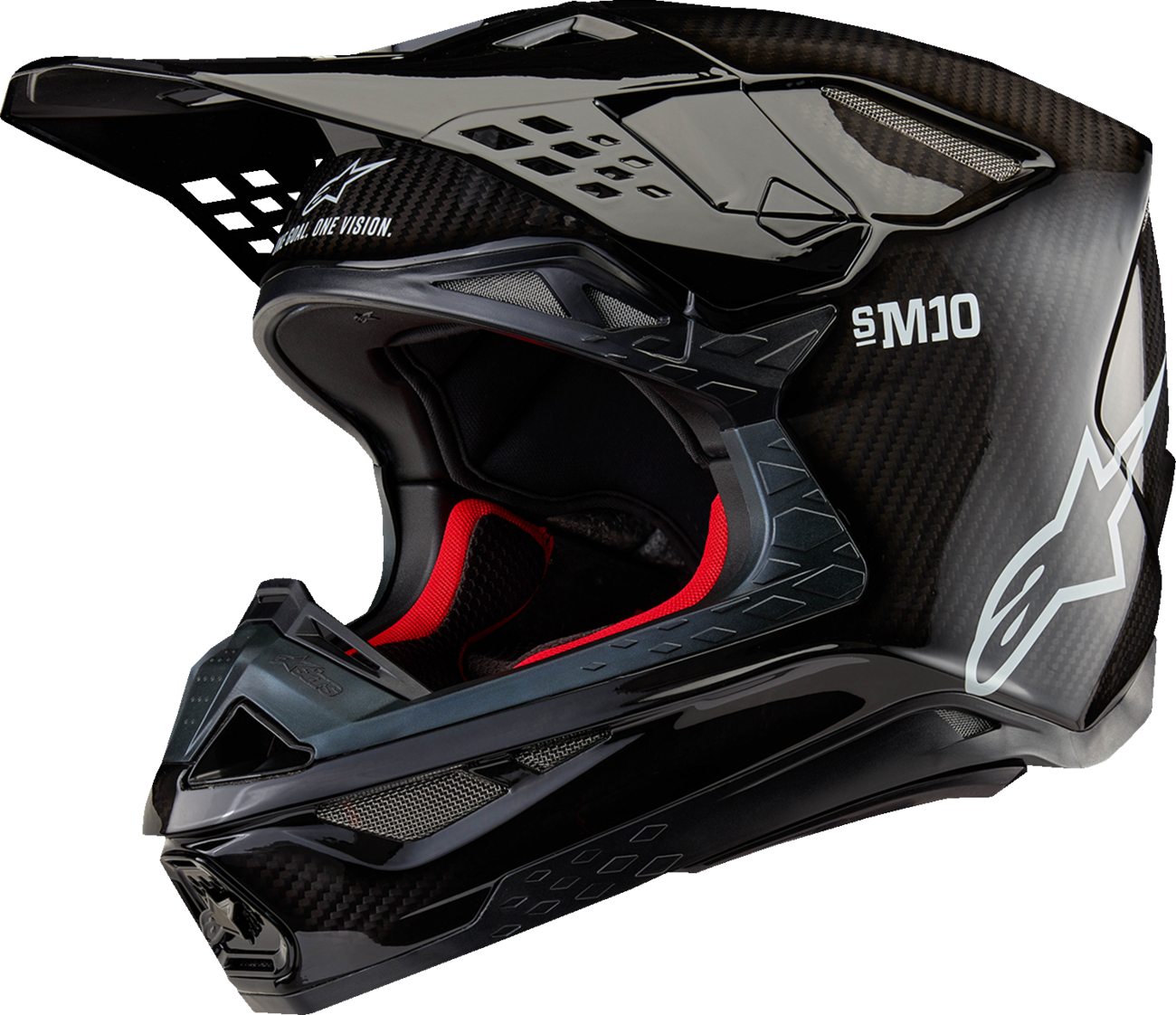 ALPINESTARS Supertech M10 Helmet - Solid - MIPS? - Gloss Black Carbon - Small 8300323-1188-S