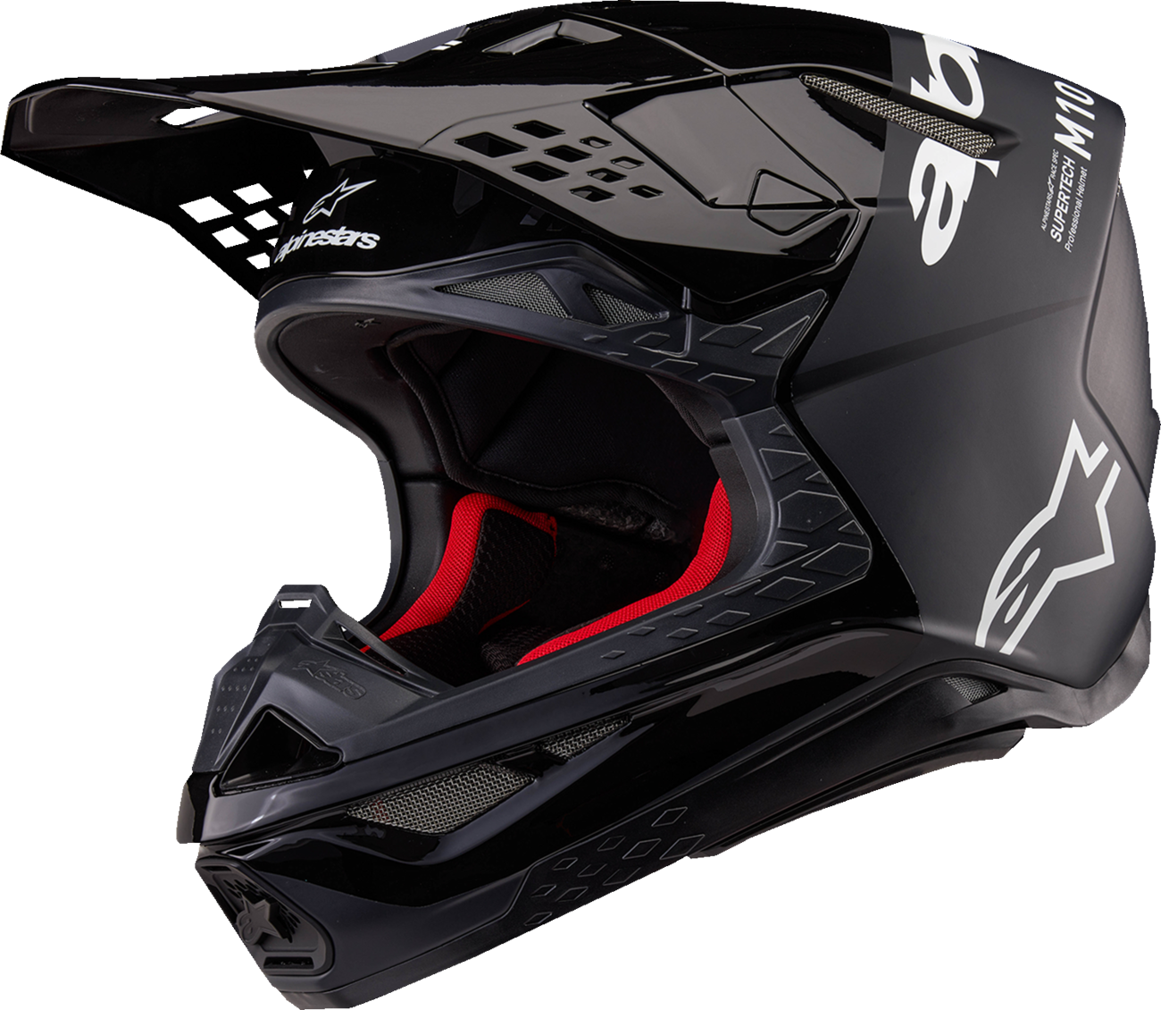 ALPINESTARS Supertech M10 Helmet - Flood - MIPS? - Black/Dark Gray - Medium 8301023-1310-M