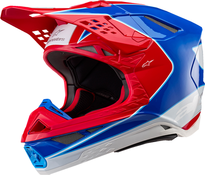 ALPINESTARS Supertech M10 Helmet - Aeon - MIPS? - Gloss Bright Red/Blue - 2L 8301923-3017-2X