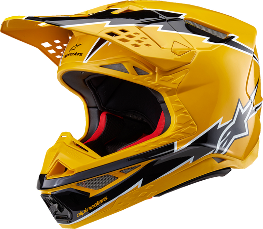 ALPINESTARS Supertech M10 Helmet - Ampress - MIPS? - Gloss Black/Yellow - Small 8300823-1414-S