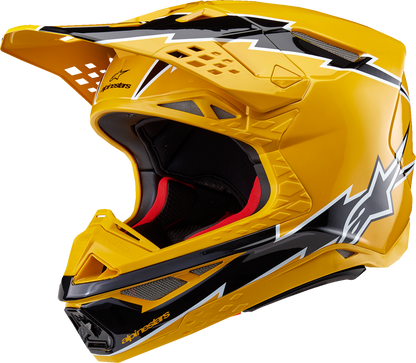 Alpinestars Supertech M10 Helmet - Ampress - MIPS - Gloss Black/Yellow
