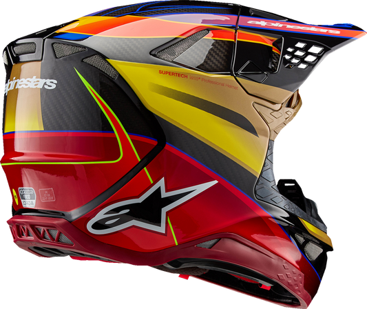Alpinestars Supertech M10 Helmet - Era - MIPS - Gloss Gold/Yellow/Rio Red