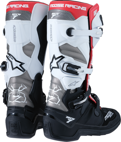 Moose Offroad Tech 7 Boots - Black/White/Red