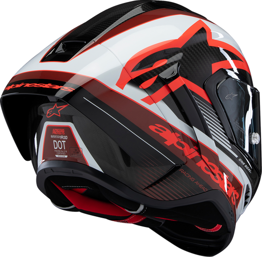 Alpinestars Supertech R10 Helmet - Team - Black/Carbon Red/Gloss White