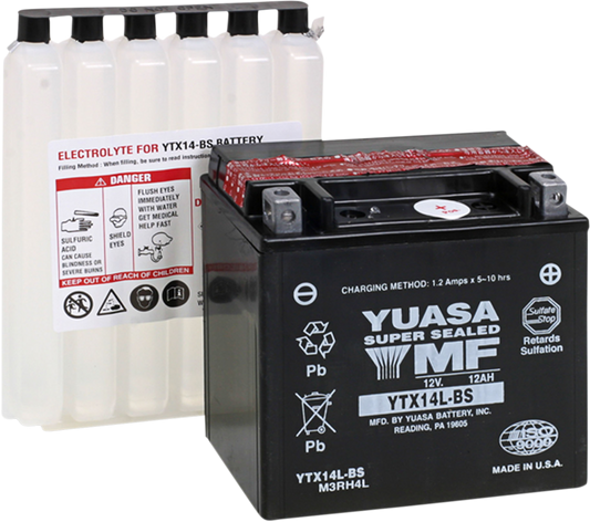 YUASA AGM Battery - YTX14L-BS - .69 L YUAM3RH4L