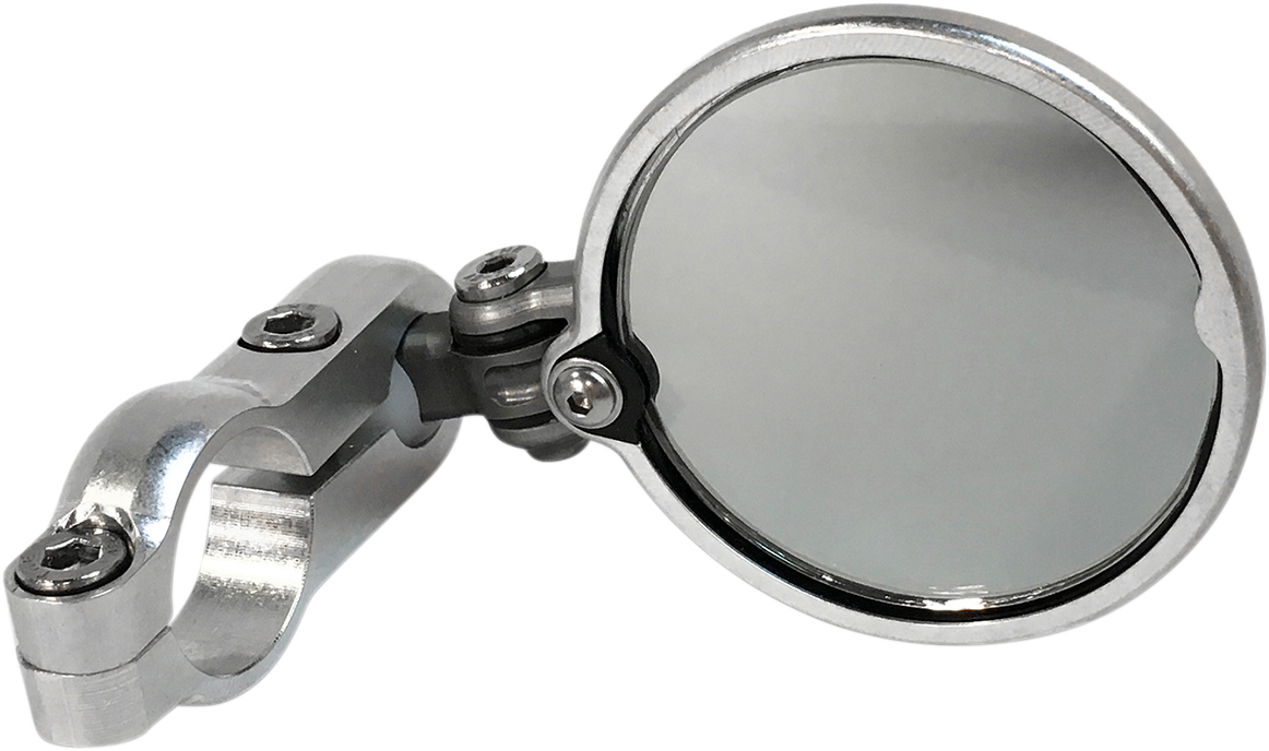 CRG Mirror - Blindsight LS - Side View - Round - Silver - Left BSLS-201