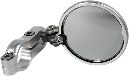 CRG Mirror - Blindsight LS - Side View - Round - Silver - Left BSLS-201
