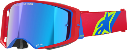 ALPINESTARS GOGGLES Supertech Goggle - Corp - Red/Blue - ABS Vision - Blue Mirror 5100325-3055