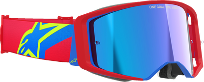 ALPINESTARS GOGGLES Supertech Goggle - Corp - Red/Blue - ABS Vision - Blue Mirror 5100325-3055