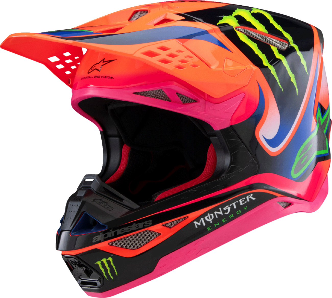ALPINESTARS Supertech M10 Helmet - Deegan Monster - MIPS? - Gloss Orange Fluo/Purple/Pink Fluo - XL 8300425-433-XL
