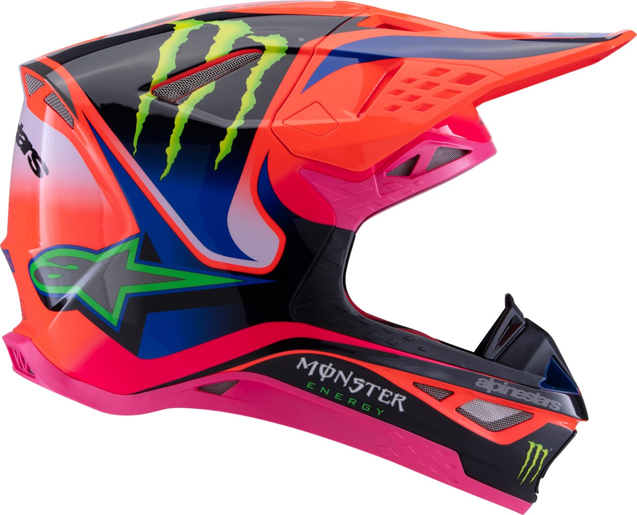 ALPINESTARS Supertech M10 Helmet - Deegan Monster - MIPS? - Gloss Orange Fluo/Purple/Pink Fluo - XL 8300425-433-XL