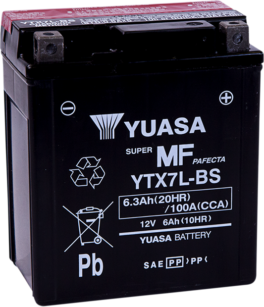 YUASA AGM Battery - YTX7L-BS - .33 L YUAM327BS
