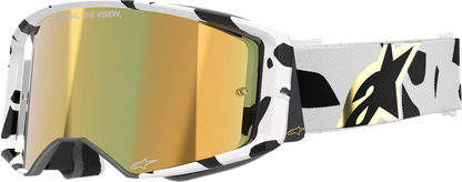 ALPINESTARS GOGGLES Supertech Goggle - Corp - White/Gold - ABS Vision - Gold Mirror 5100325-2044