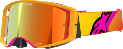 ALPINESTARS GOGGLES Supertech Goggle - Corp - Yellow/Pink - ABS Vision - Red Mirror 5100325-5023