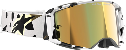 ALPINESTARS GOGGLES Supertech Goggle - Corp - White/Gold - ABS Vision - Gold Mirror 5100325-2044