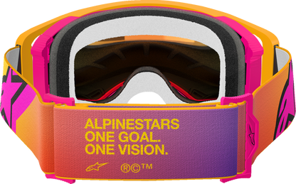 ALPINESTARS GOGGLES Supertech Goggle - Corp - Yellow/Pink - ABS Vision - Red Mirror 5100325-5023