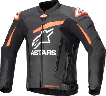 Alpinestars GP Plus v4 Leather Jacket - Black/Fluo Red/White
