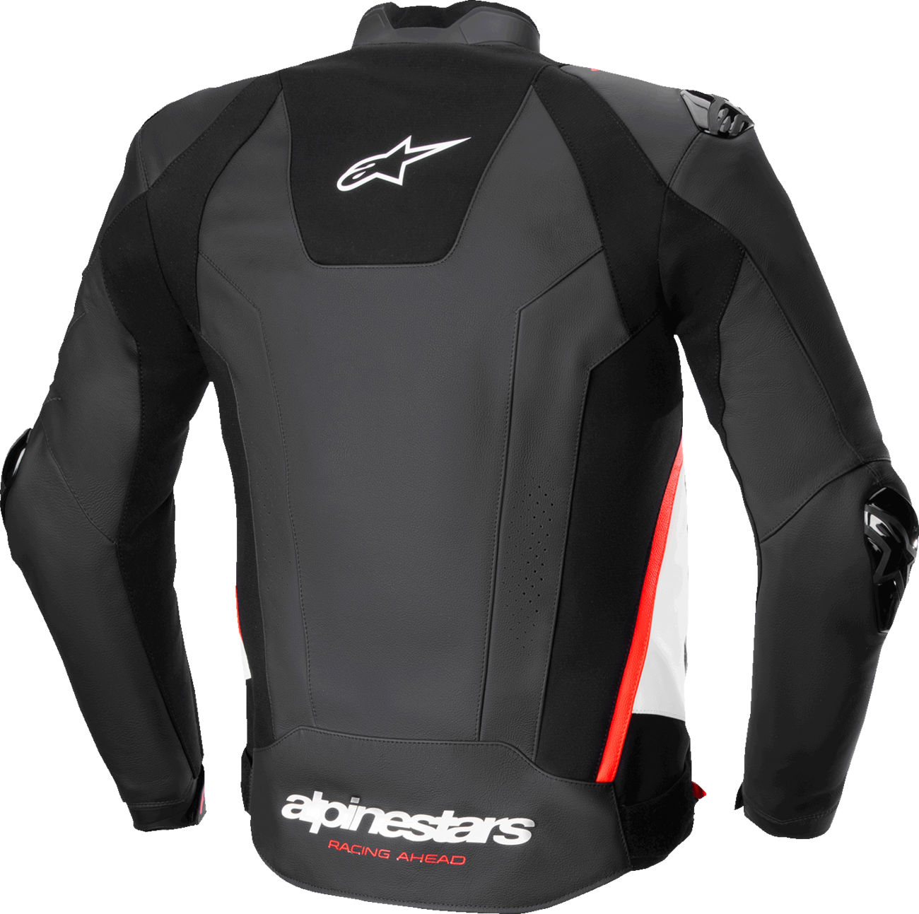 ALPINESTARS Missile v3 Leather Jacket - Black/White/Red Fluo - US 42 / EU 52 3100125-1231-52