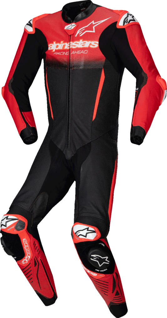 ALPINESTARS GP-R7 1-PC Leather Suit - Black/Mid Red - US 50 / EU 60 3150125-1405-60