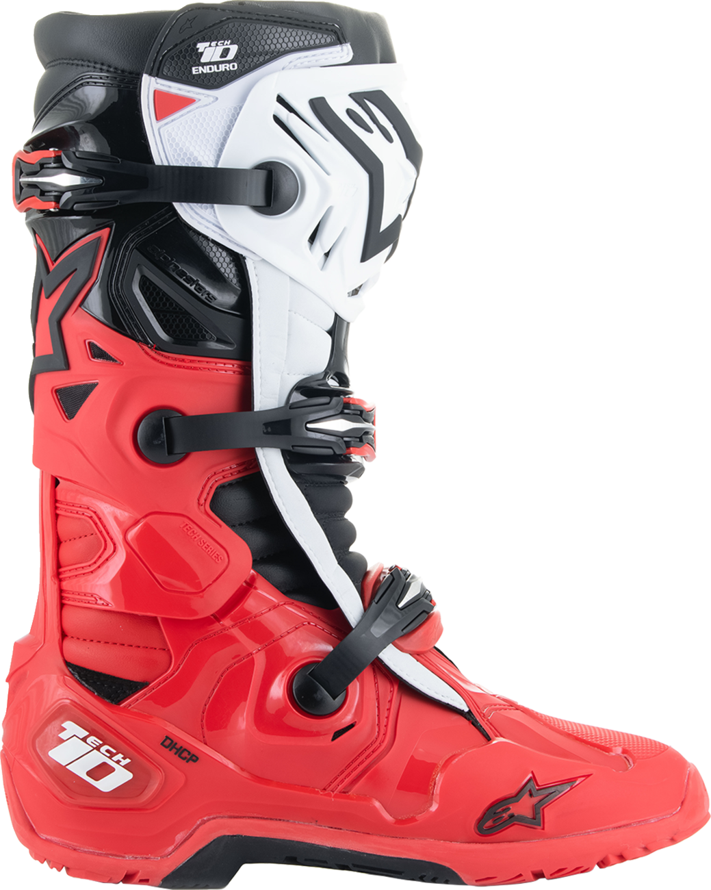 ALPINESTARS Tech 10 Enduro Boots - Bright Red/Black/White - US 9 2010025-3016-9