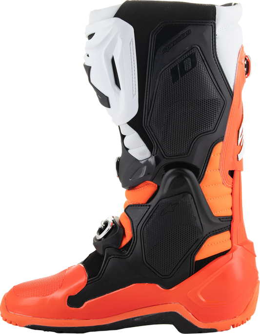 Alpinestars Tech 10 Enduro Boots - Fluorescent Orange/Black/White