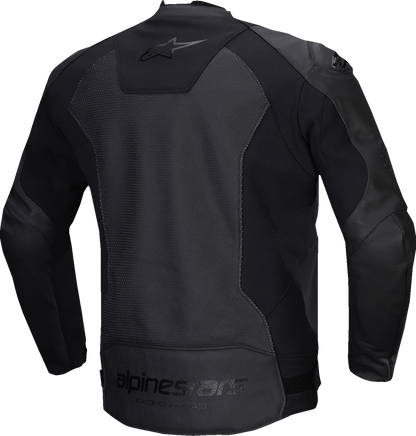 Alpinestars Faster v3 Airflow Leather Jacket - Black/Black