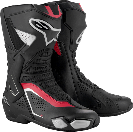 ALPINESTARS SMX-6 V3 Vented Boots - Black/Silver/Red - US 11.5/EU 46 2223225-199-46