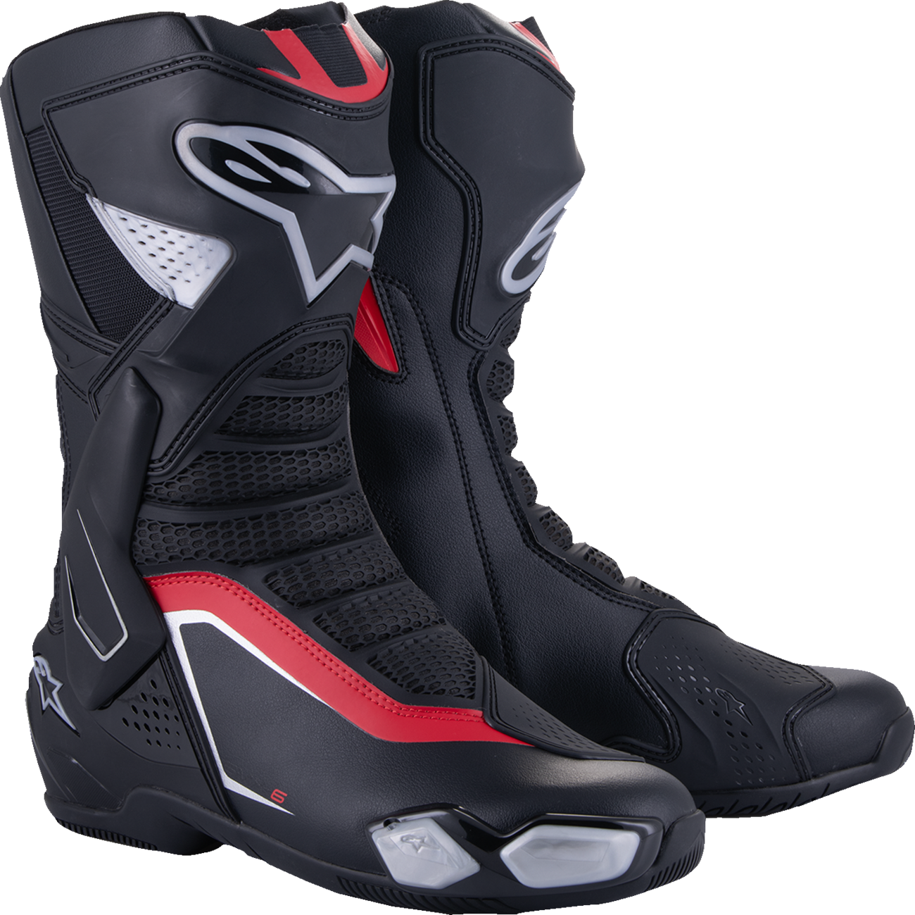 ALPINESTARS SMX-6 V3 Boots - Black/Silver/Red - US 9.5/EU 44 2223025-199-44