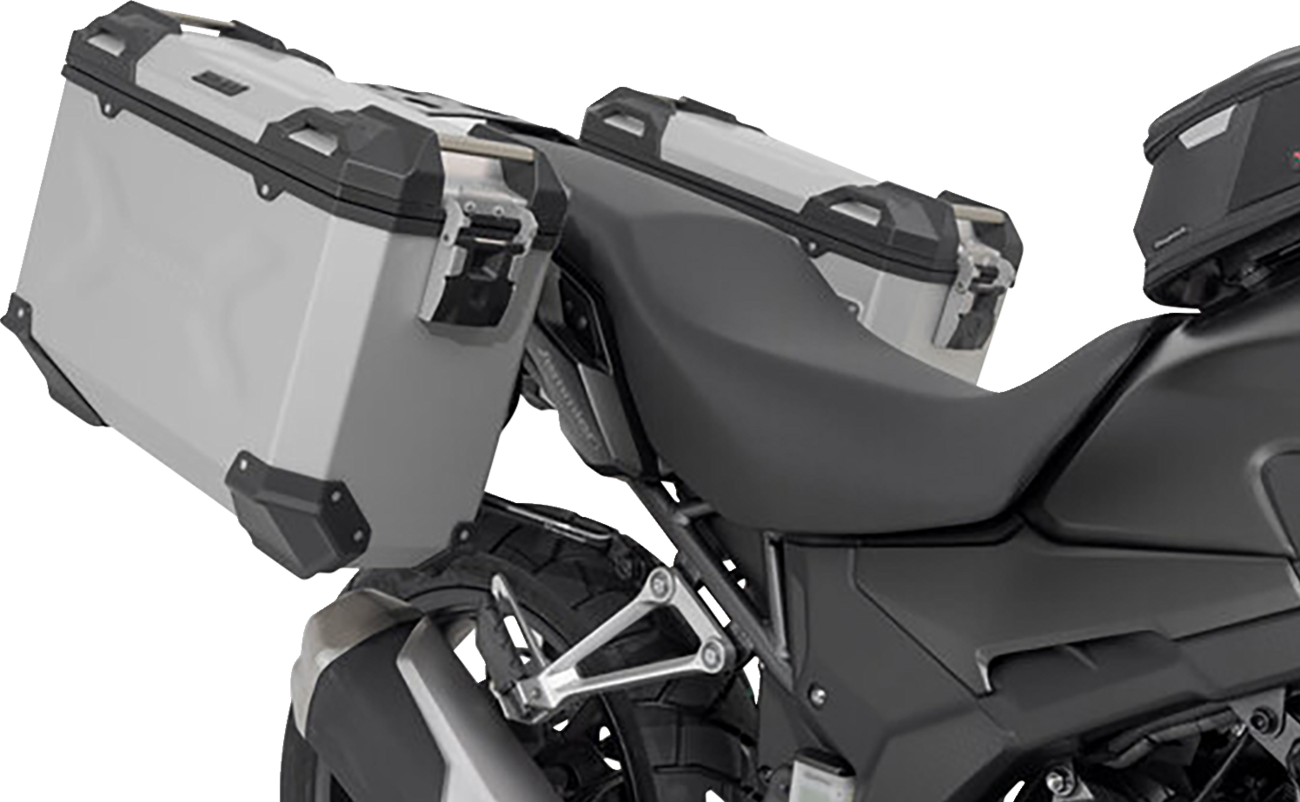 SW-MOTECH TRAX ADV Aluminum Case System - Silver - Honda CB/CBR/NX 500 '13-'24 KFT.01.400.70001/S