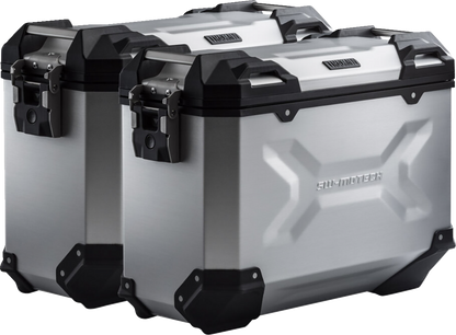 SW-MOTECH TRAX ADV Aluminum Case System - Silver - Suzuki V-Strom 650 '16-'24 KFT.05.876.70001/S