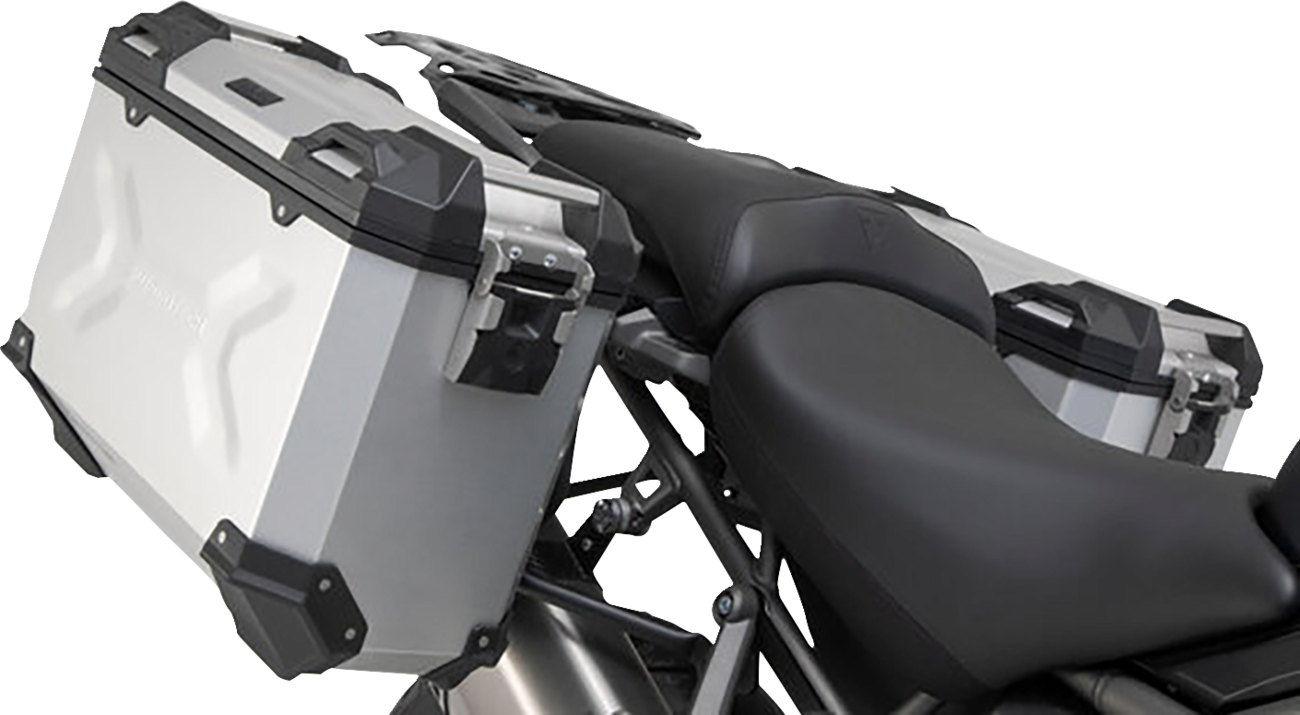 SW-MOTECH TRAX ADV Aluminum Case System - Silver - Triumph Tiger/Tiger Explorer 1200 '12-'21 KFT.11.483.70001/S
