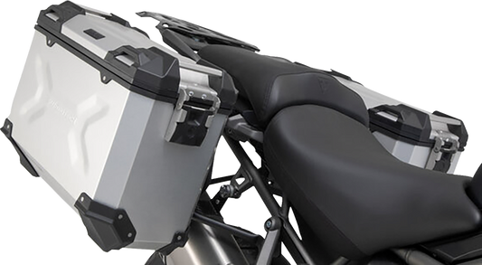SW-MOTECH TRAX ADV Aluminum Case System - Silver - Triumph Tiger/Tiger Explorer 1200 '12-'21 KFT.11.483.70001/S