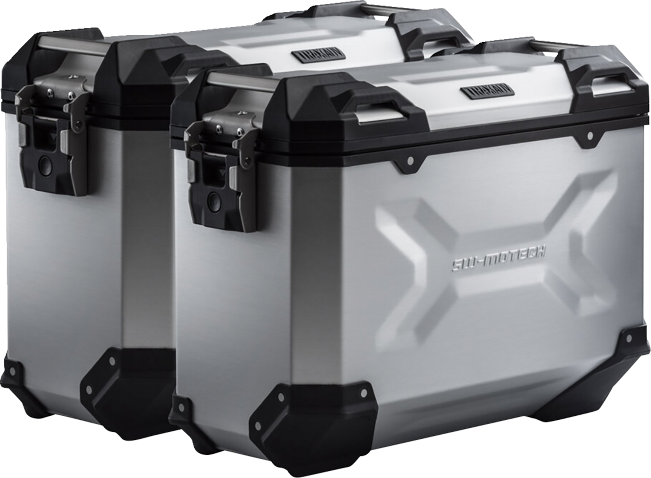 SW-MOTECH TRAX ADV Aluminum Case System - Silver - Suzuki V-Strom 1000 '14-'19 KFT.05.440.70001/S