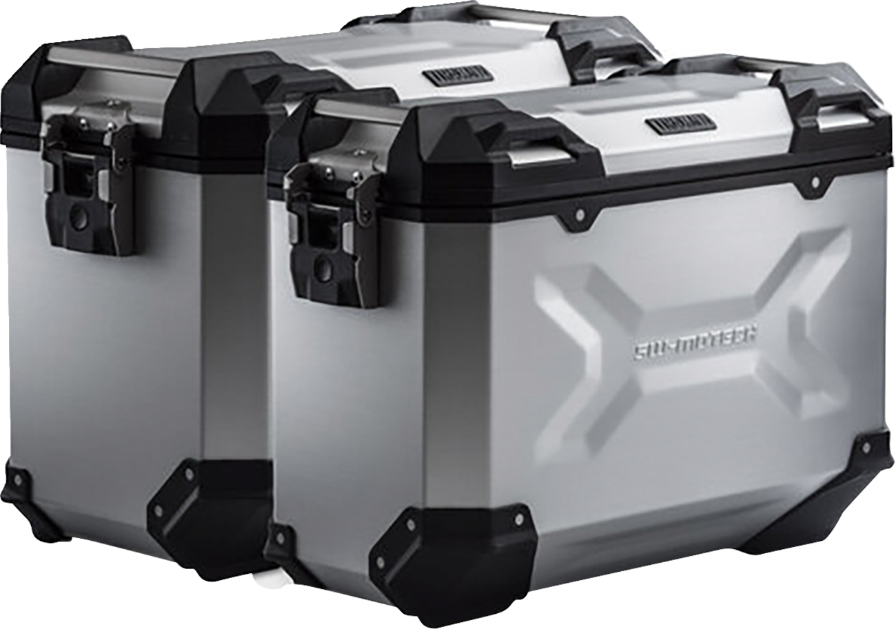 SW-MOTECH TRAX ADV Aluminum Case System - Silver - Moto Guzzi V85 TT '19-'24 KFT.17.925.70000/S