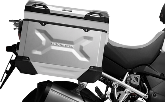 SW-MOTECH TRAX ADV Aluminum Case System - Silver - Suzuki V-Strom 1050 '20-'24 KFT.05.936.70000/S