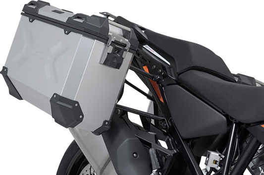 SW-MOTECH TRAX ADV Aluminum Case System - Silver - KTM Super Adventure 1290 R/S '21-'24 KFT.04.835.70000/S