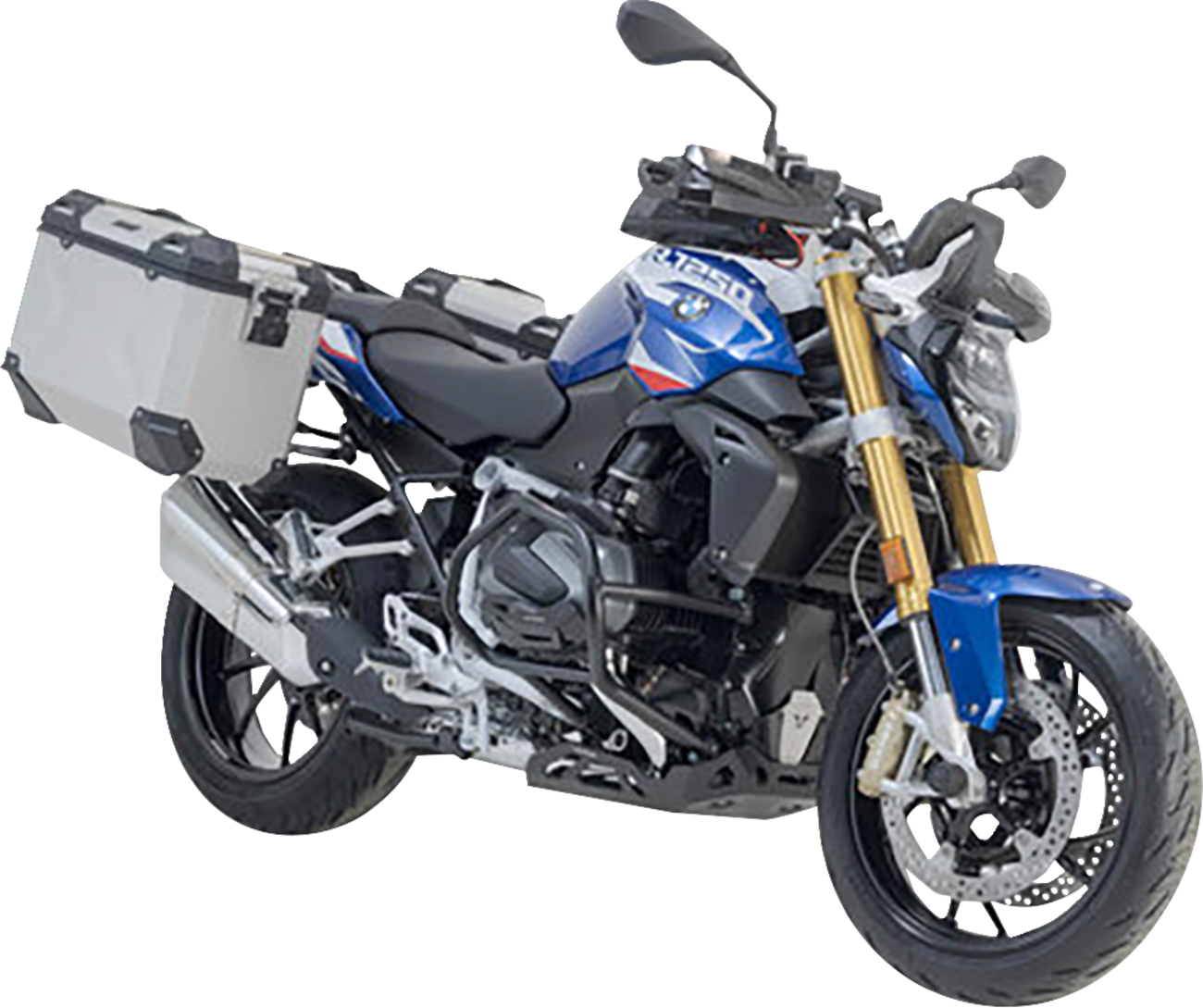 SW-MOTECH TRAX ADV Aluminum Case System - Silver - BMW R 1200/1250 R '14-'24 KFT.07.573.70100/S