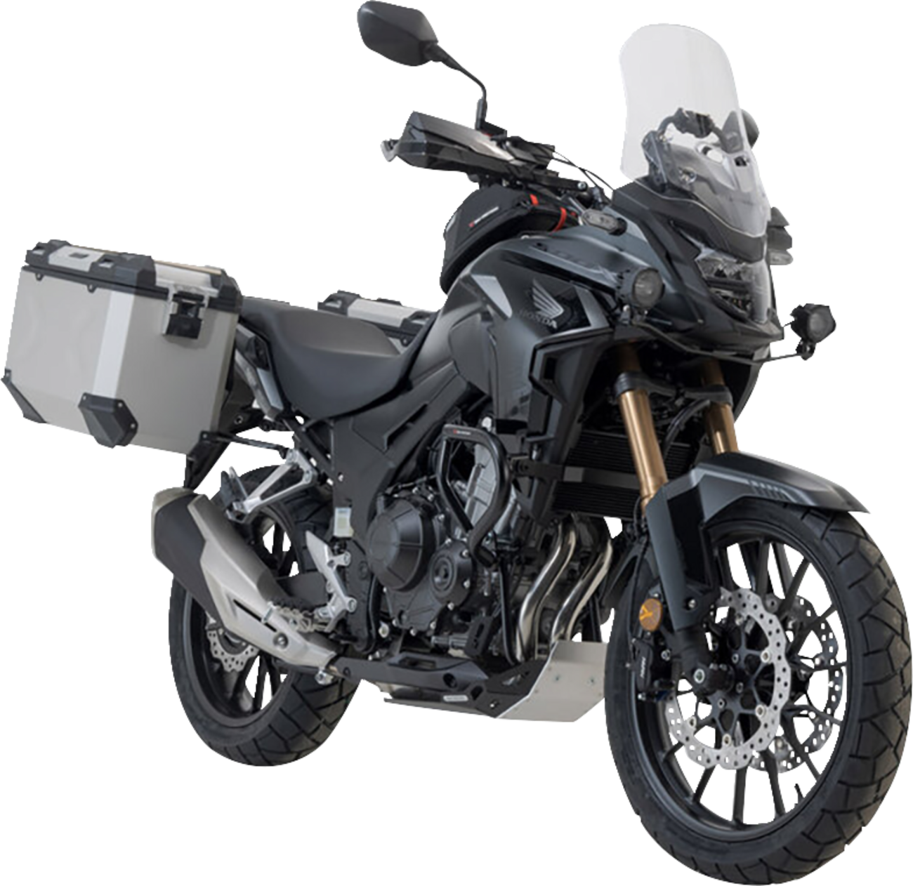 SW-MOTECH TRAX ADV Aluminum Case System - Silver - Honda CB/CBR/NX 500 '13-'24 KFT.01.400.70101/S