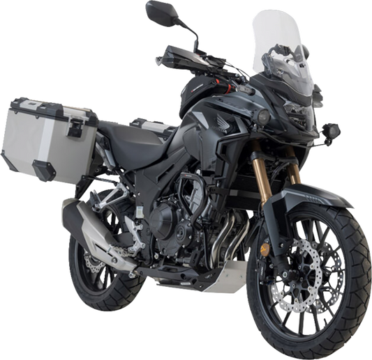 SW-MOTECH TRAX ADV Aluminum Case System - Silver - Honda CB/CBR/NX 500 '13-'24 KFT.01.400.70101/S