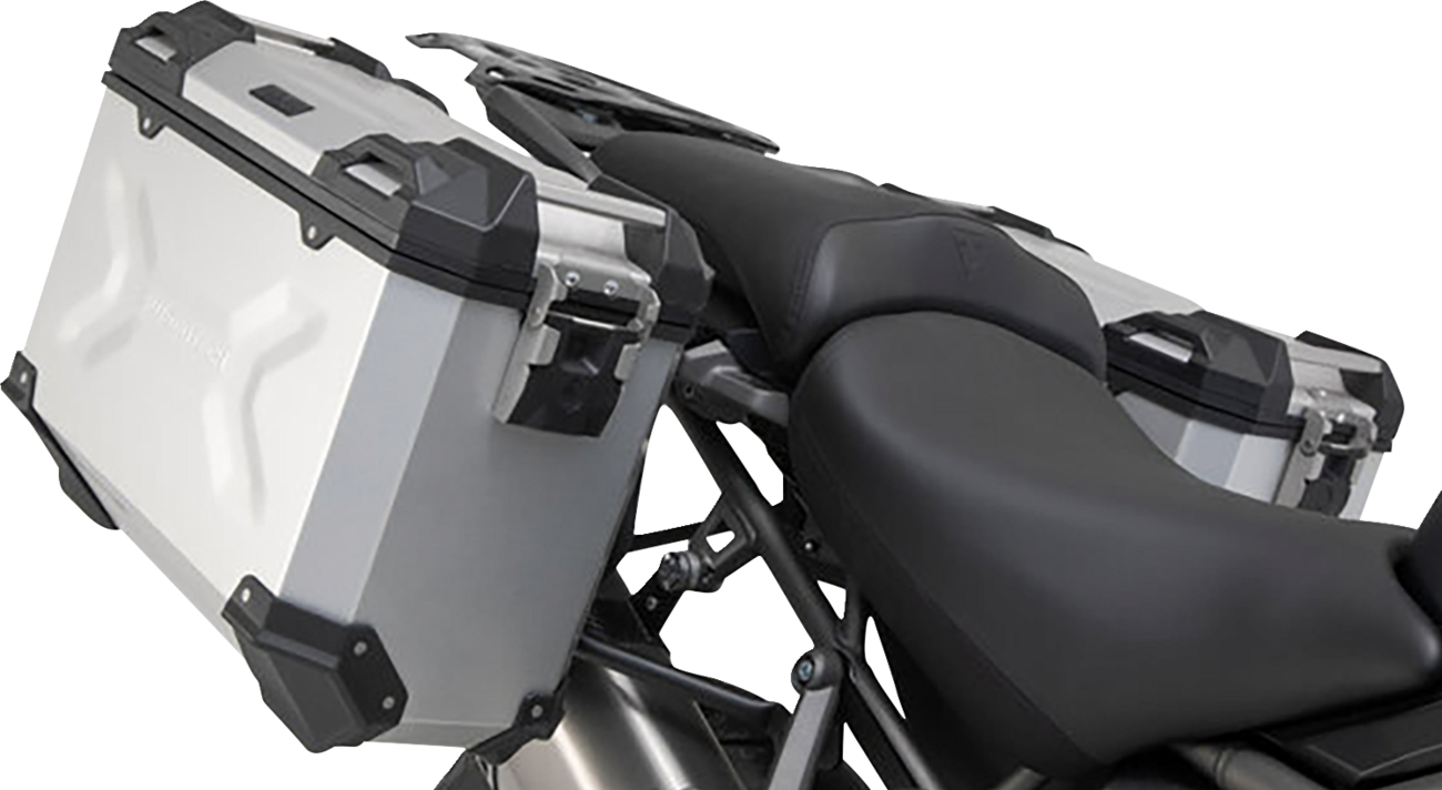 SW-MOTECH TRAX ADV Aluminum Case System - Silver - Triumph Tiger/Tiger Explorer 1200 '12-'21 KFT.11.483.70101/S