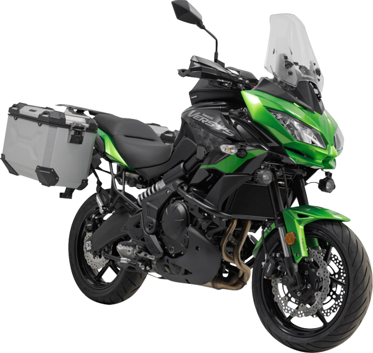 SW-MOTECH TRAX ADV Aluminum Case System - Silver - Kawasaki Versys 650 '14-'24 KFT.08.518.70100/S