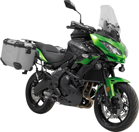 SW-MOTECH TRAX ADV Aluminum Case System - Silver - Kawasaki Versys 650 '14-'24 KFT.08.518.70100/S