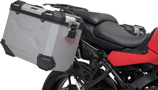 SW-MOTECH TRAX ADV Aluminum Case System - Silver - Yamaha Tracer 9 GT '21-'24 KFT.06.921.70100/S