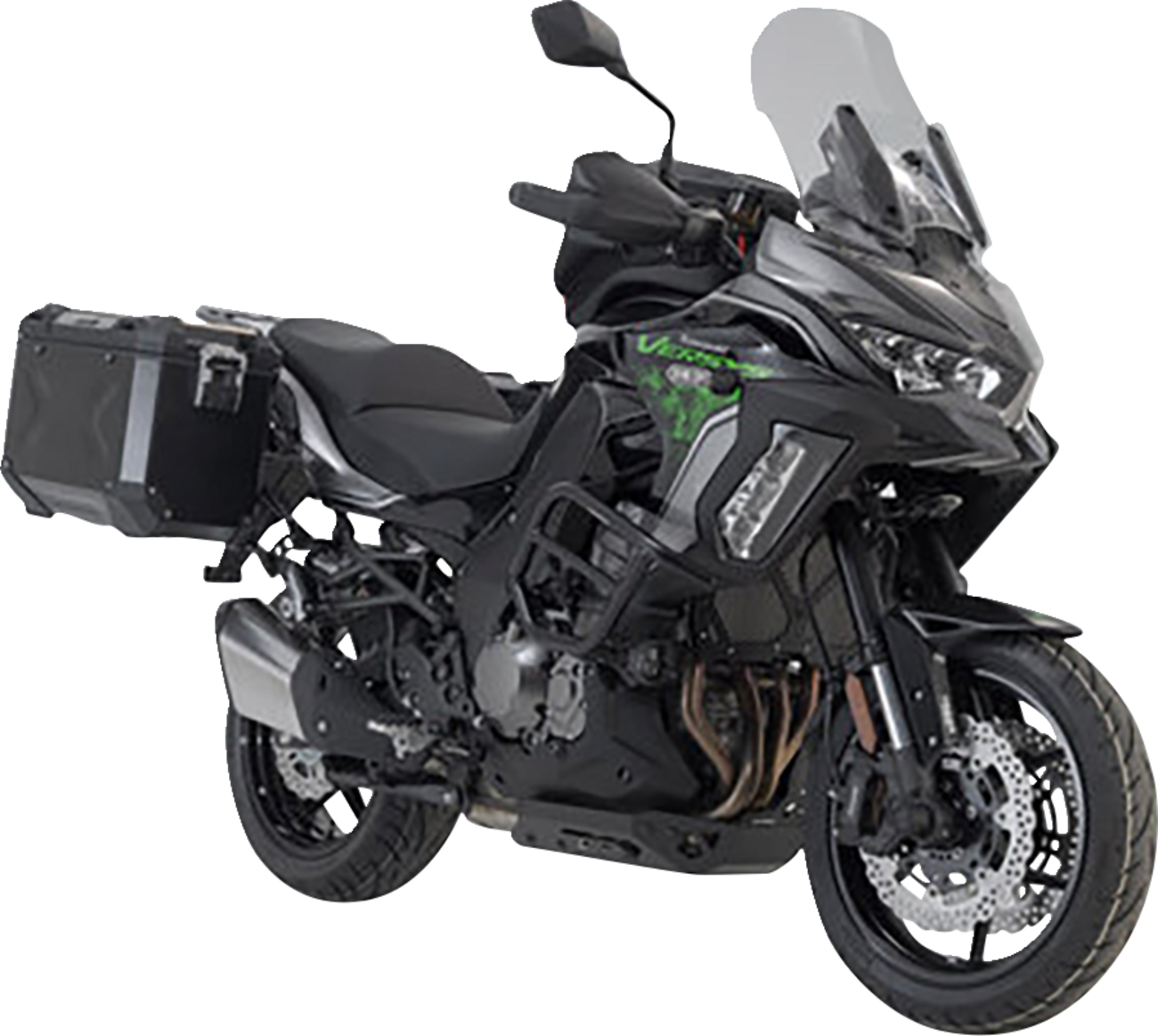 SW-MOTECH TRAX ADV Aluminum Case System - Black - Kawasaki Versys 1000 '18-'23 KFT.08.922.70001/B