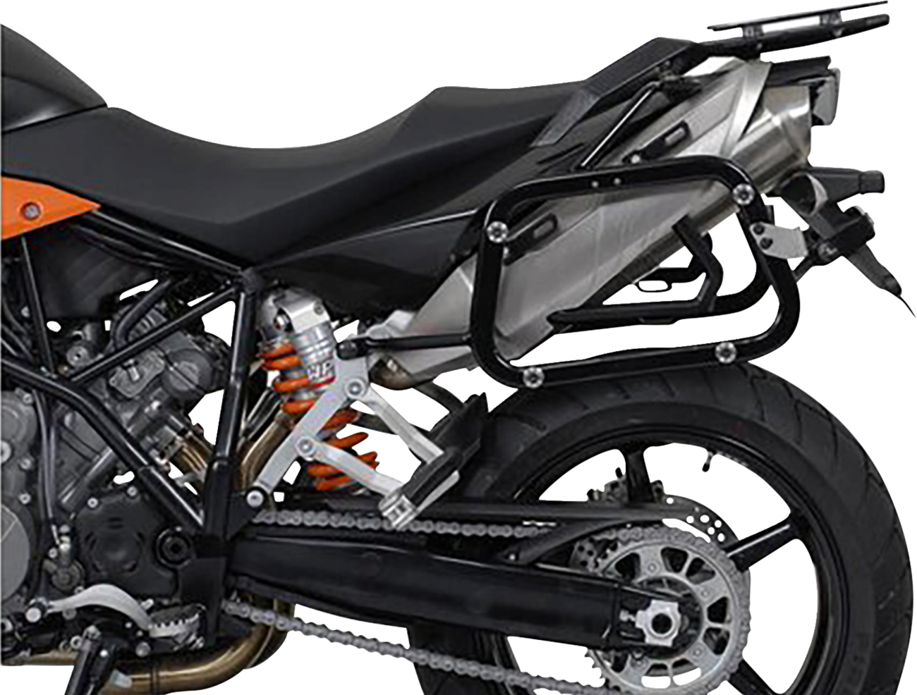 SW-MOTECH TRAX ADV Aluminum Case System - Silver - KTM Super Moto 950/990 '05-'13 KFT.04.621.70100/S