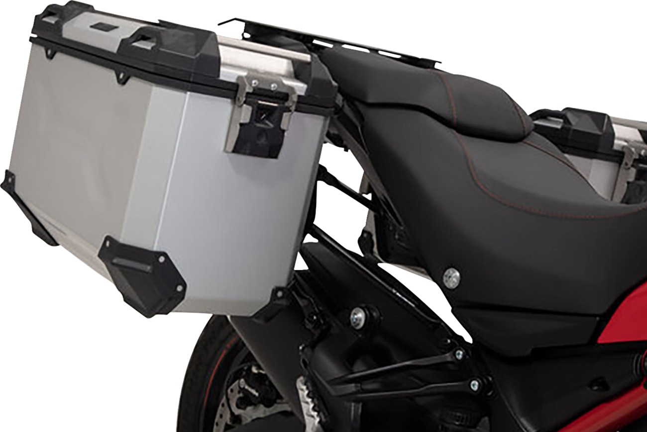 SW-MOTECH TRAX ADV Aluminum Case System - Silver - Ducati Multistrada 950/1200/1260/V2 '15-'24 KFT.22.114.70102/S