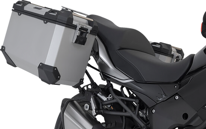 SW-MOTECH TRAX ADV Aluminum Case System - Silver - Kawasaki Versys 1000 '18-'23 KFT.08.922.70001/S