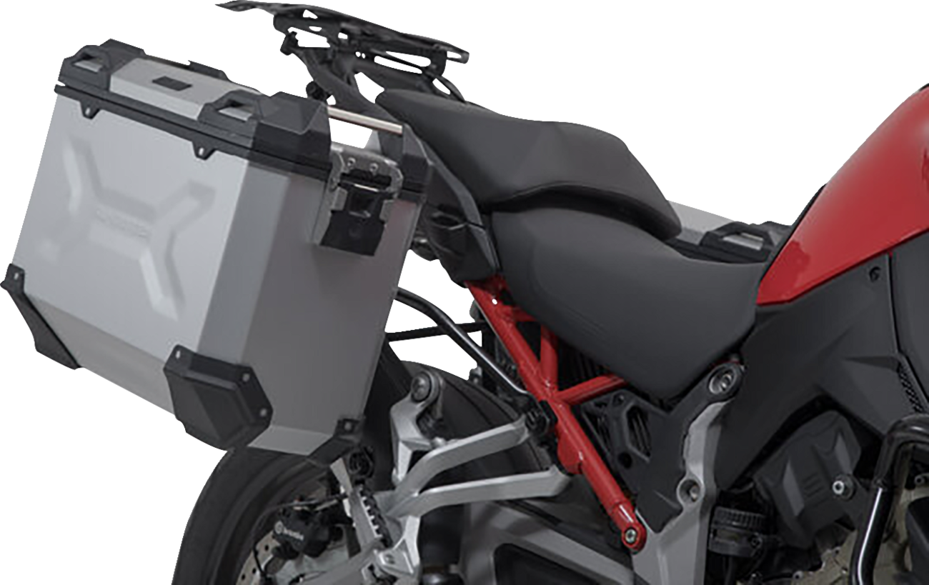 SW-MOTECH TRAX ADV Aluminum Case System - Silver - Ducati Multistrada V4 '21-'24 KFT.22.822.70200/S